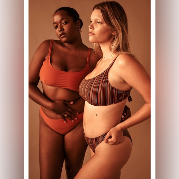 Code B NWT | Prism High Cut Bikini Bottom in Sahara Stripe Size 2X - Picture 3 of 10